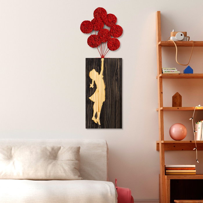 Wallity Banksy - 17-1 Escultura de pared de madera y metal